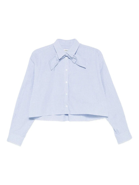  Sandro Checked Cropped Shirt - Blue 