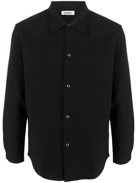  Sandro Classic-collar Button-up Shirt - Black 