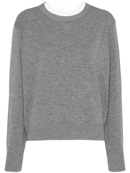  Sandro Contrast-collar Sweater - Grey 