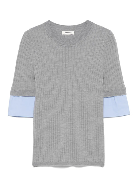  Sandro Crew-neck T-shirt - Grey 