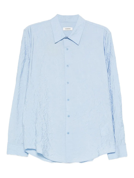  Sandro Crinkled Effect Shirt - Blue 