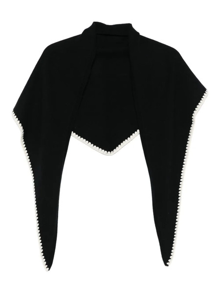  Sandro Crochet-trimmed Scarf - Black 