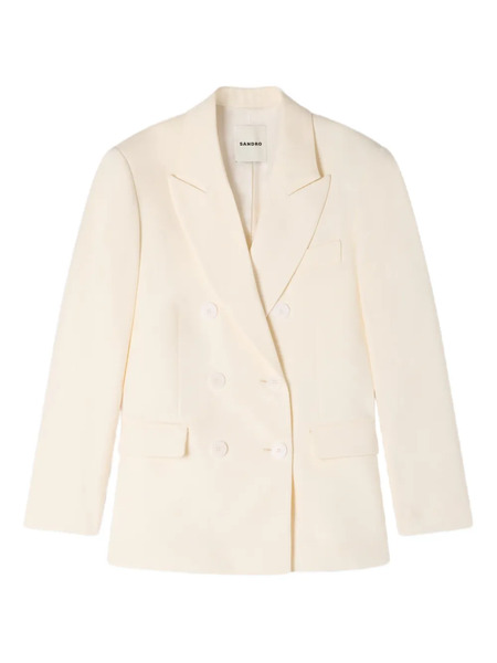  Sandro Double-breasted Blazer - Neutrals 