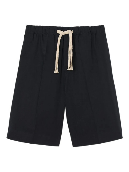  Sandro Drawstring Cotton Shorts - Blue 
