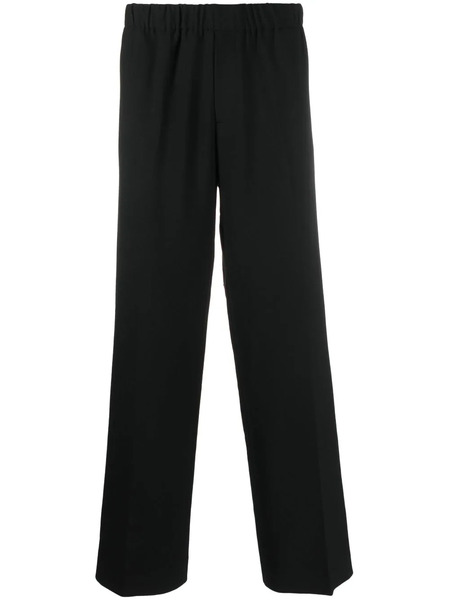  Sandro Elasticated Cotton Wide-leg Trousers - Black 