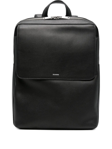  Sandro Embossed-logo Backpack - Black 