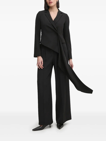  Sandro Ferrone Asymmetric Draped Blazer - Black 