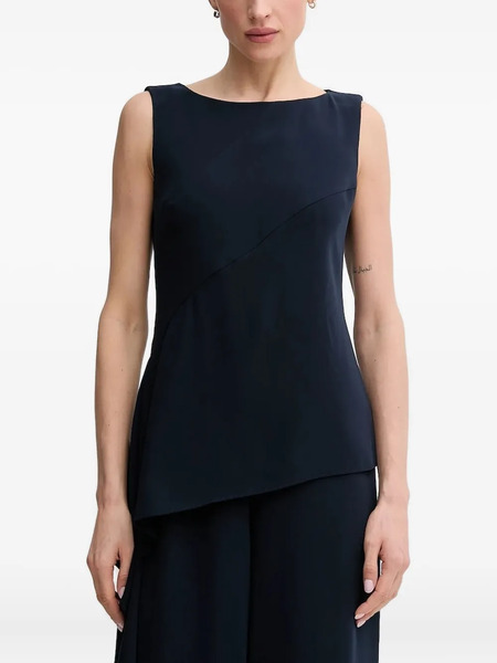  Sandro Ferrone Asymmetric Ruffle Jumpsuit - Blue 