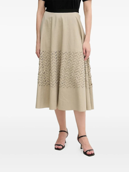  Sandro Ferrone Circle-cut A-line Midi Skirt - Green 