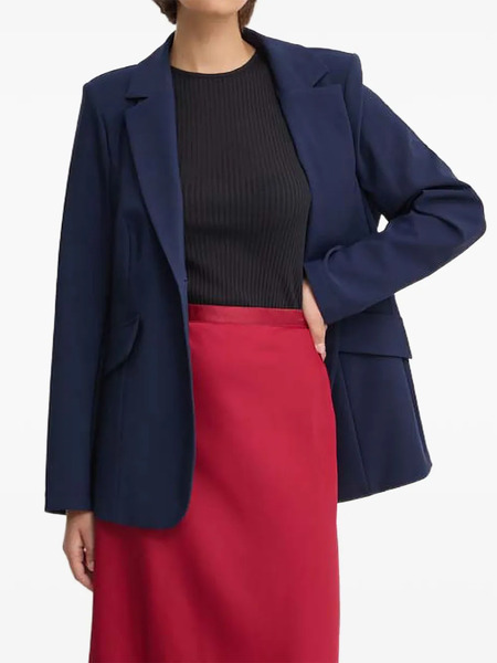  Sandro Ferrone Flap-pockets Single-breasted Blazer - Blue 
