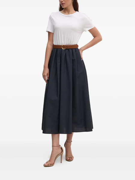  Sandro Ferrone Gathered Midi Dress - White 