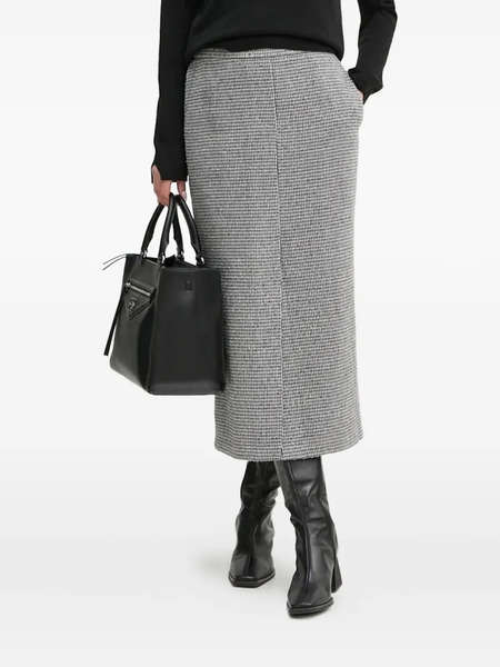  Sandro Ferrone Houndstooth Pocket Midi Skirt - Black 