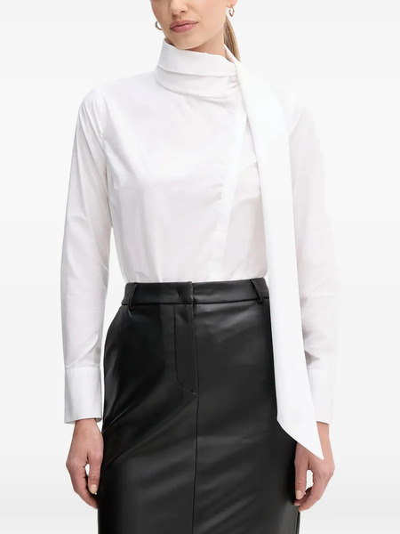  Sandro Ferrone Neck-tie Blouse - White 