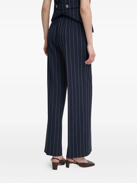  Sandro Ferrone Pinstripe Side-pocket Trousers - Blue 