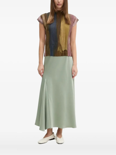  Sandro Ferrone Pleated Abstract-print Top - Brown 