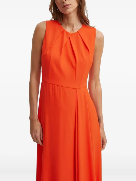  Sandro Ferrone Pleated Draped Maxi Dress - Orange 