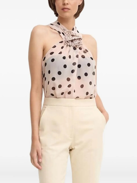 Sandro Ferrone Polka-dot Blouse - Neutrals 