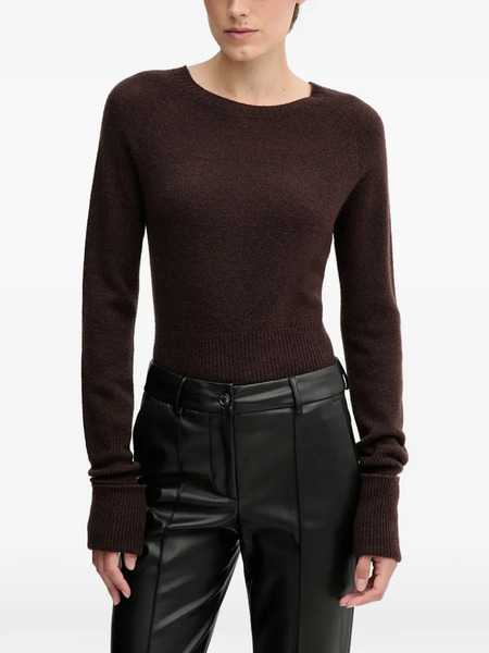  Sandro Ferrone Ribbed Long-sleeve Sweater - Brown 