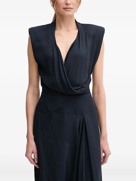  Sandro Ferrone Sleeveless Midi Dress - Blue 
