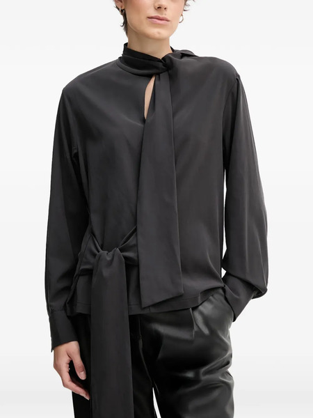  Sandro Ferrone Tie-neck Blouse - Black 