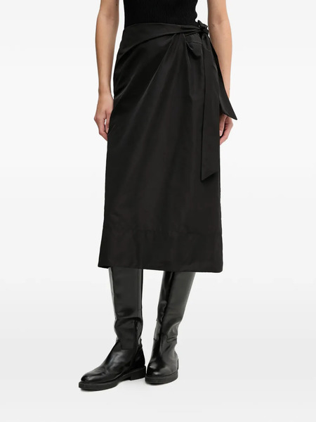  Sandro Ferrone Tie Wrap Midi Skirt - Black 