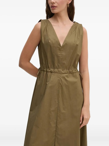  Sandro Ferrone V-neck Drawstring Maxi Dress - Green 
