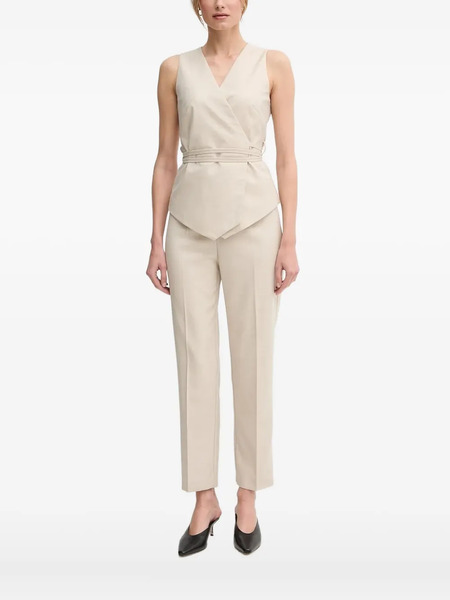  Sandro Ferrone Wrap-effect Sleeveless Top - Neutrals 