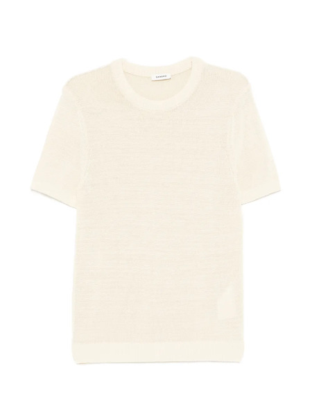 Sandro Fine Knit T-shirt - Neutrals 