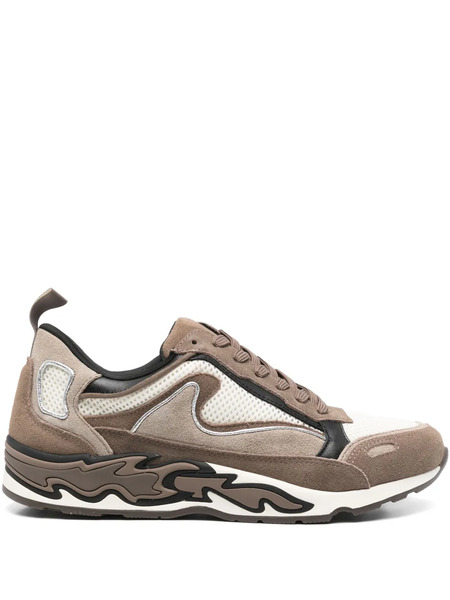  Sandro Flame Mixed-material Sneakers - Brown 