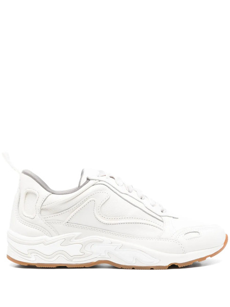  Sandro Flame Panelled Sneakers - White 