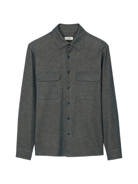  Sandro Flannel Shirt - Grey 