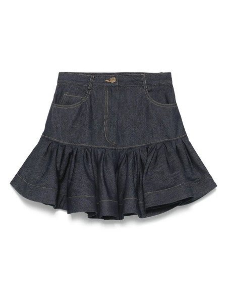  Sandro Flared Mini Skirt - Blue 