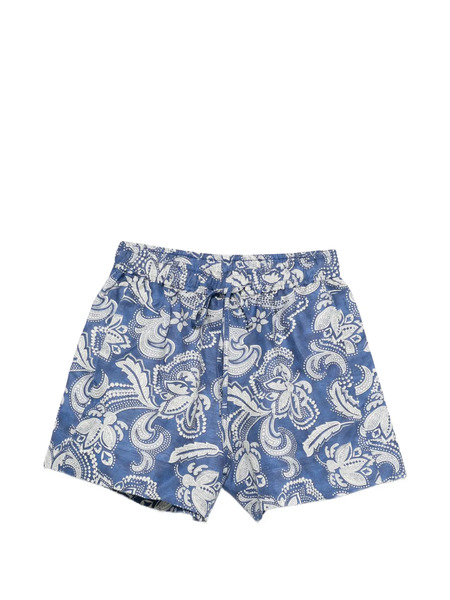  Sandro Floral Paisley-print Shorts - Blue 