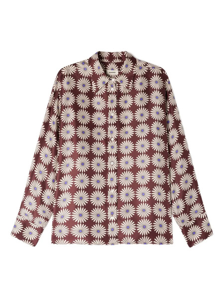  Sandro Floral-print Buttoned Shirt - Brown 