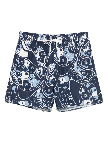  Sandro Floral Swimming Shorts - Blue 