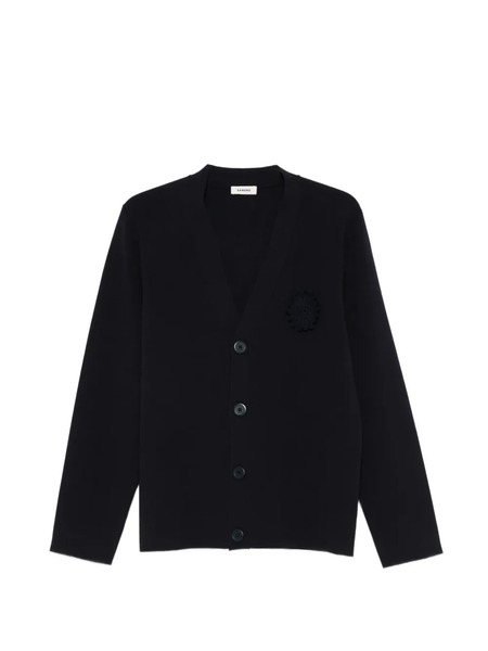  Sandro Flower Crochet Buttoned Cardigan - Blue 