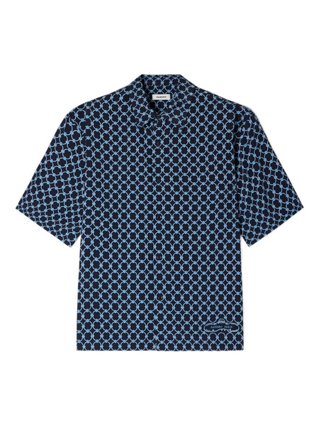  Sandro Geometric-pattern Shirt - Blue 