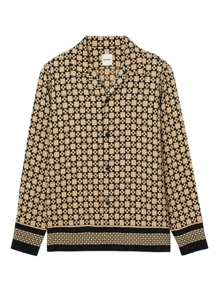  Sandro Geometric-pattern Shirt - Neutrals 