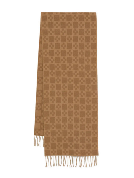 Sandro Geometric-pattern Wool Scarf - Brown 