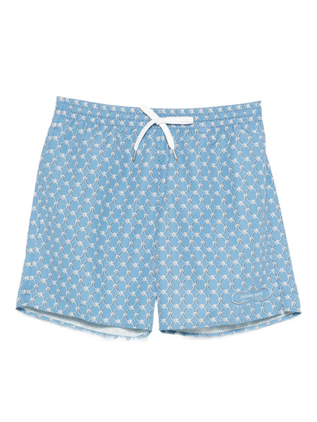  Sandro Geometric Print Swimming Trunks - Blue 