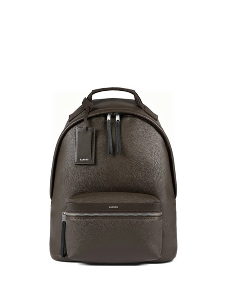  Sandro Grained Faux-leather Backpack - Brown 