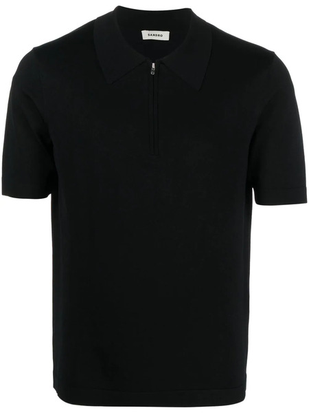  Sandro Half-zip Fastening Polo Shirt - Black 