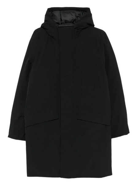  Sandro Hooded Panelled Coat - Black 
