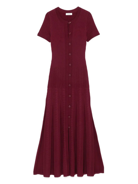  Sandro Knitted Maxi Dress - Red 