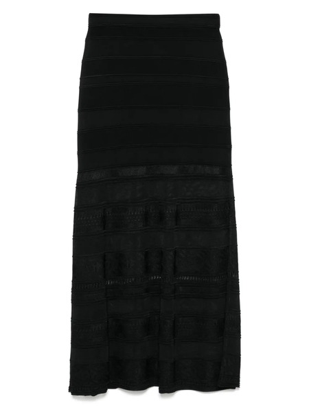  Sandro Knitted Maxi Skirt - Black 