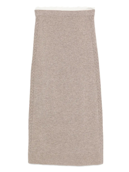  Sandro Knitted Maxi Skirt - Neutrals 