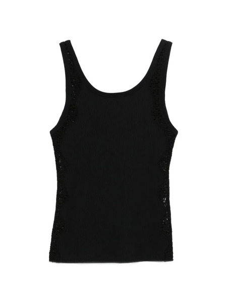  Sandro Lace-trim Tank Top - Black 