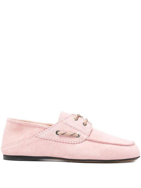  Sandro Lace-up Leather Loafers - Pink 