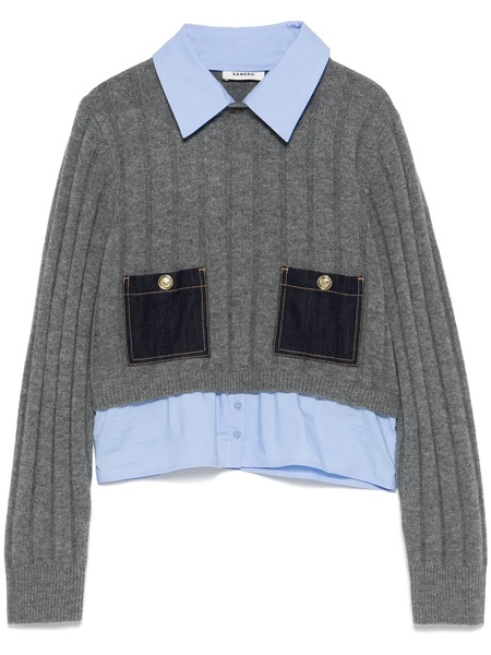  Sandro Layered-effect Sweater - Grey 