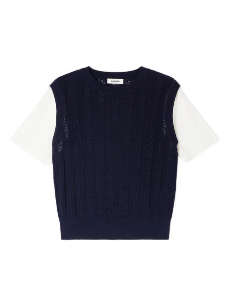  Sandro Layered-effect T-shirt - Blue 